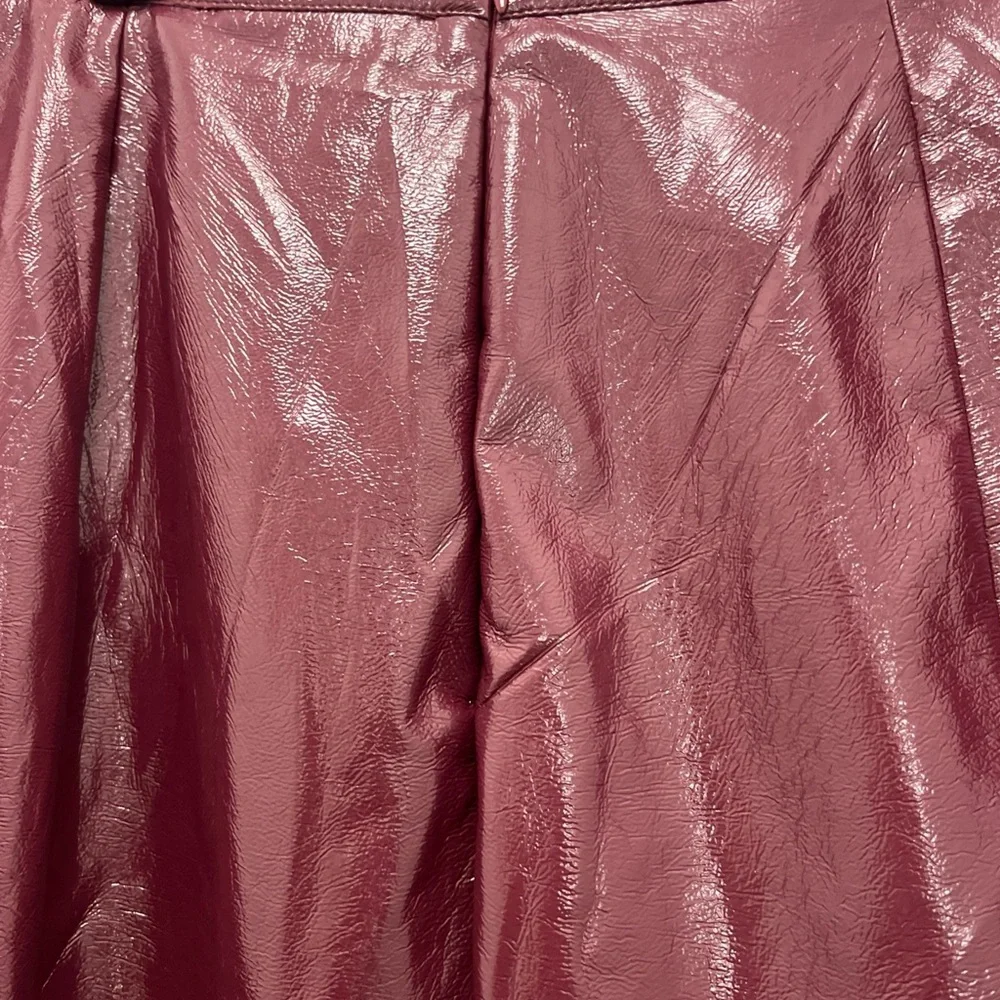 Nina Parker x Macy’s Burgundy Faux Leather Wrap Skirt | NWT - Picture 5 of 10